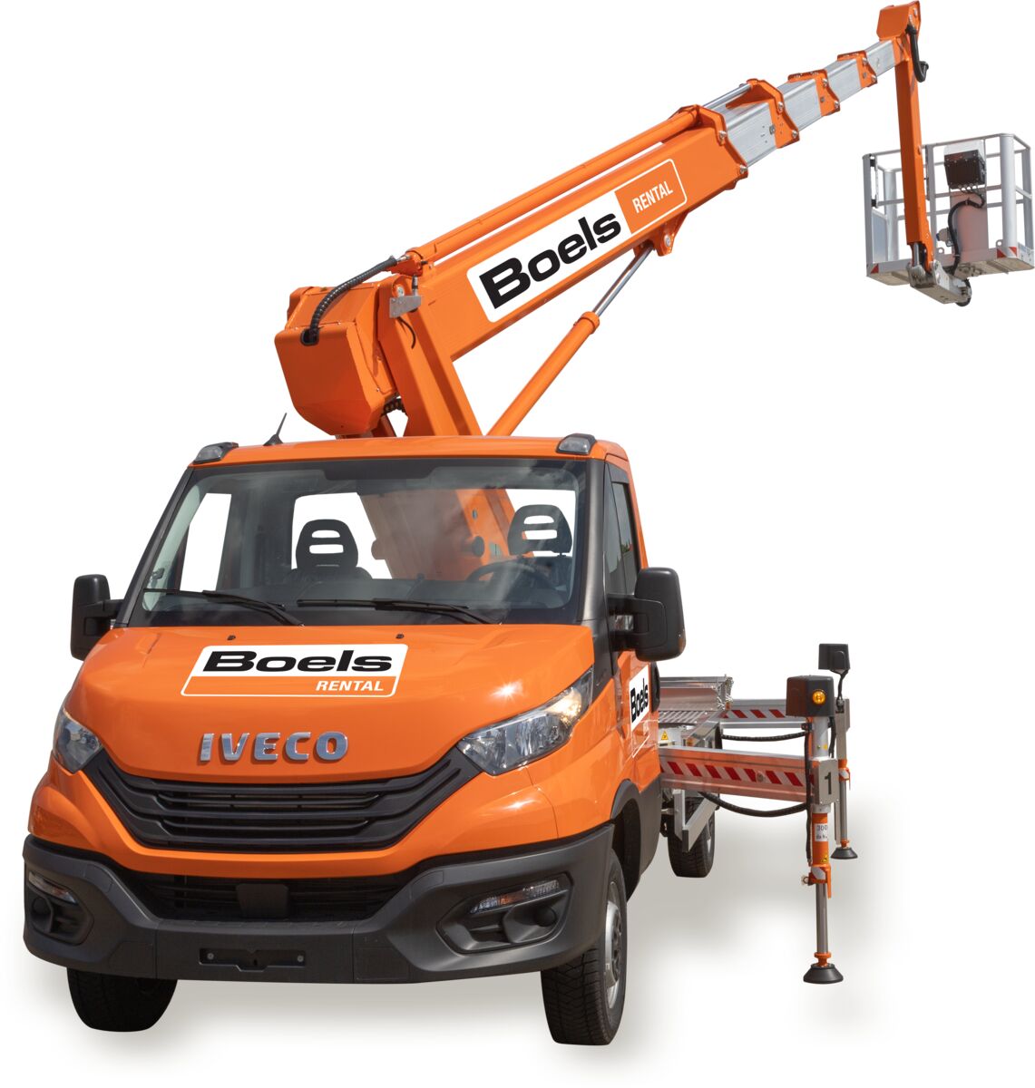 Telescopic truck-mounted boom lift 25 m with JIB