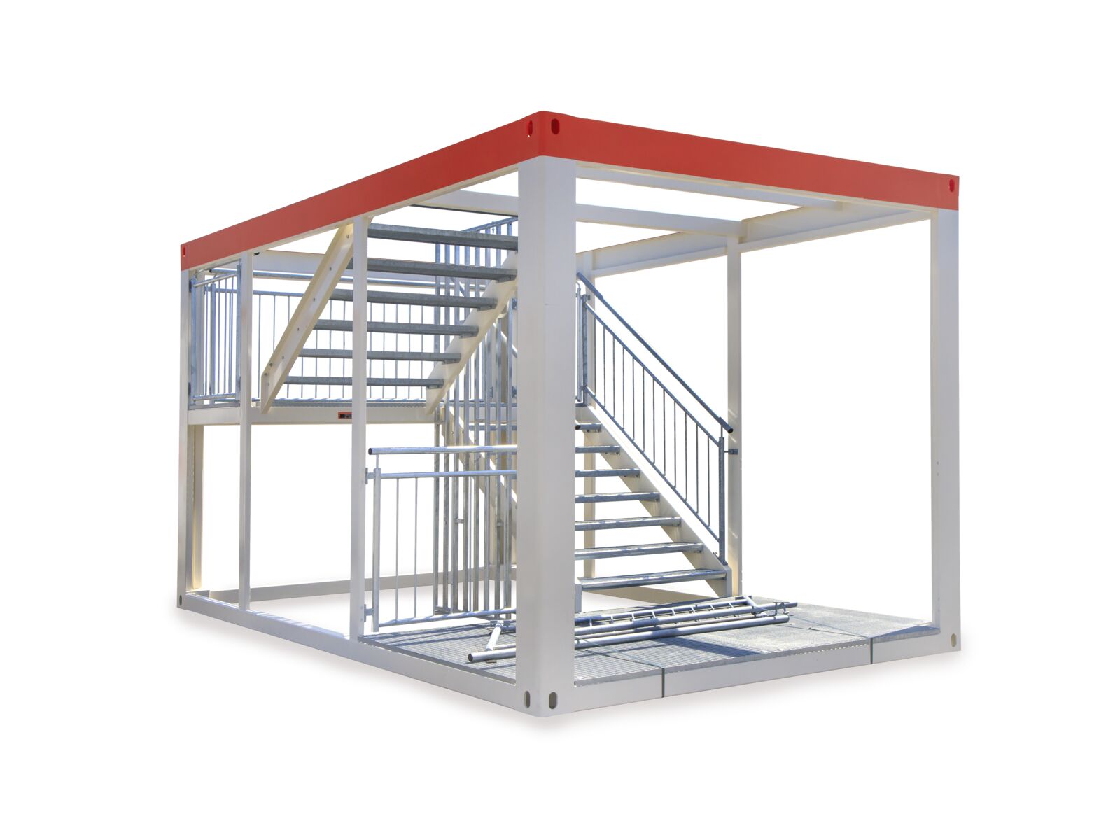 Modular unit, external staircase