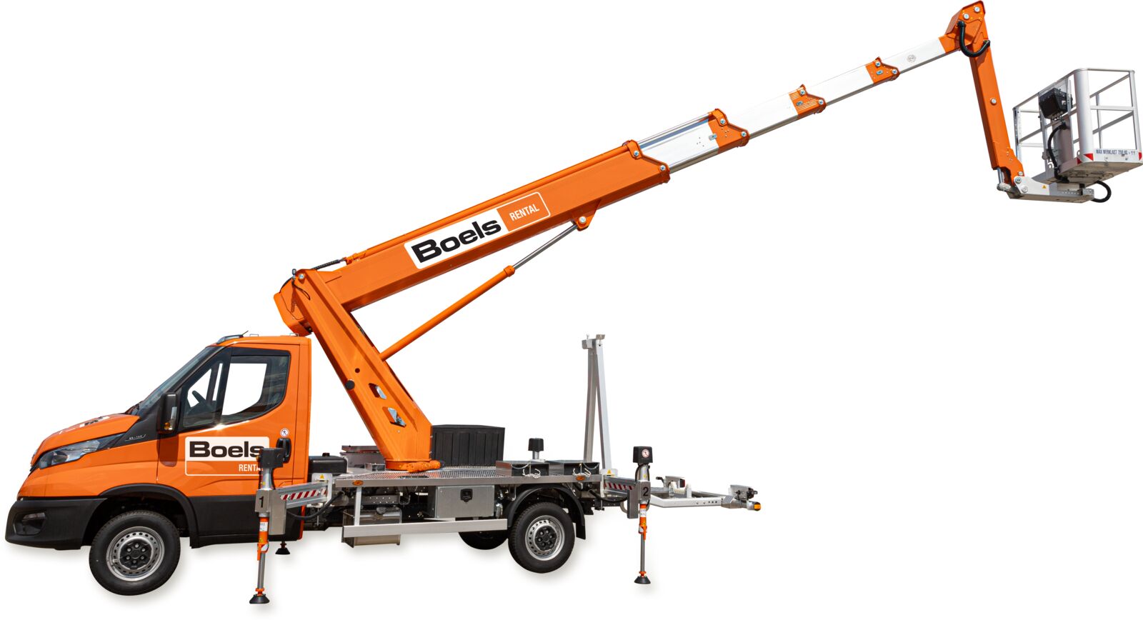 Telescopic truck-mounted boom lift 25 m with JIB