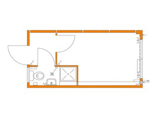 Kombinierter Raumcontainer, 6 Meter, Wohnen