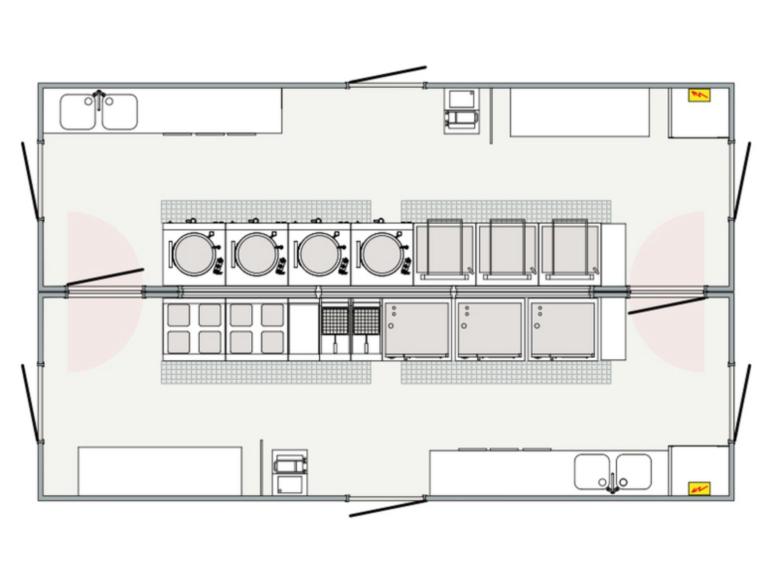 Production kitchen 10m (double)