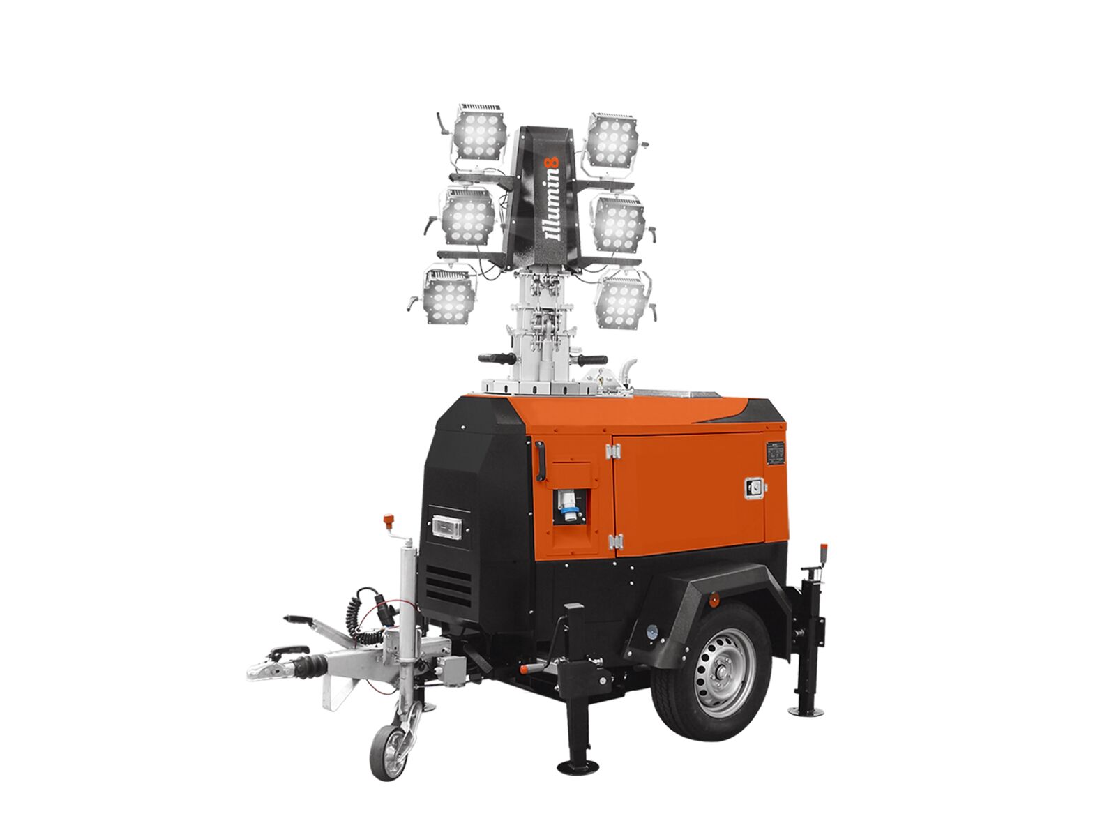 Mobile LED lighting tower ECO8 hybrid lithium