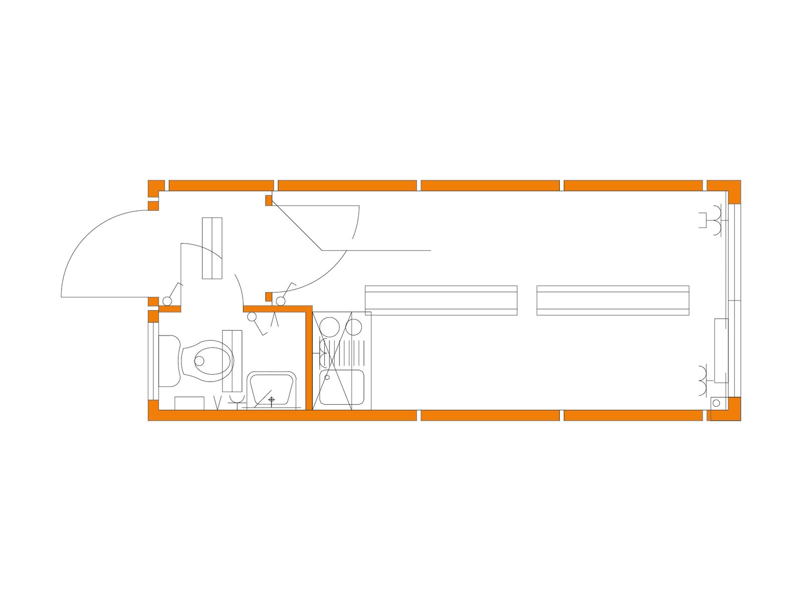 Kontener modułowy 6 m KW (mały)