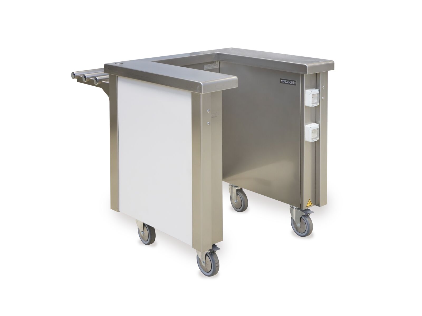 Service counter for plate dispenser, single